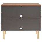 Sunnydaze Buffet d'appoint d'intérieur Mid-Century Modern à 2 portes avec étagères