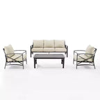 Set divano da esterno Crosley Kaplan 4 pezzi