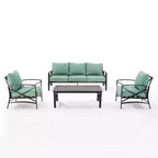 Set divano da esterno Crosley Kaplan 4 pezzi