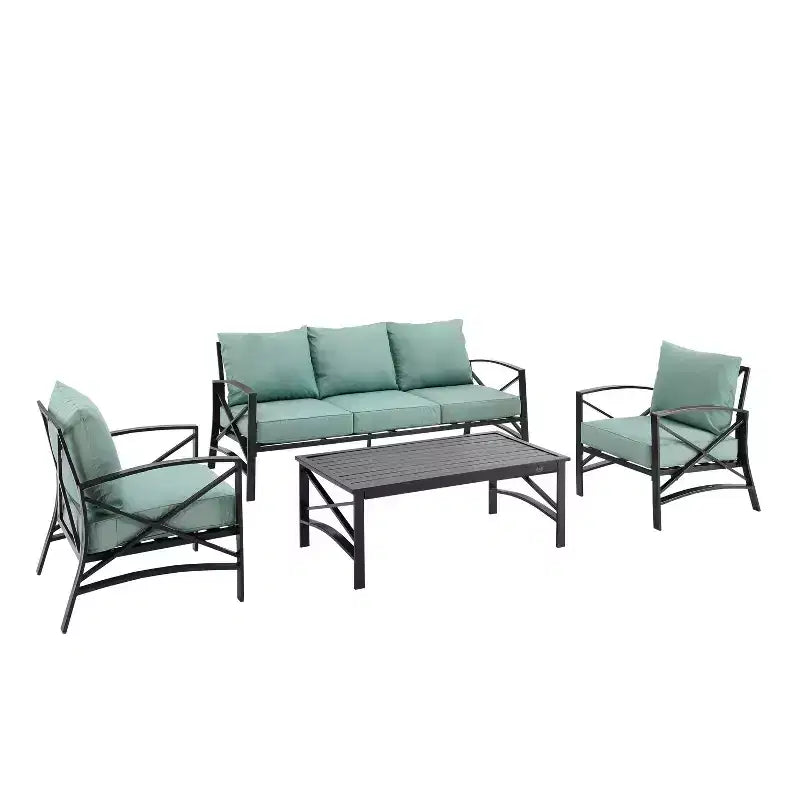 Set divano da esterno Crosley Kaplan 4 pezzi