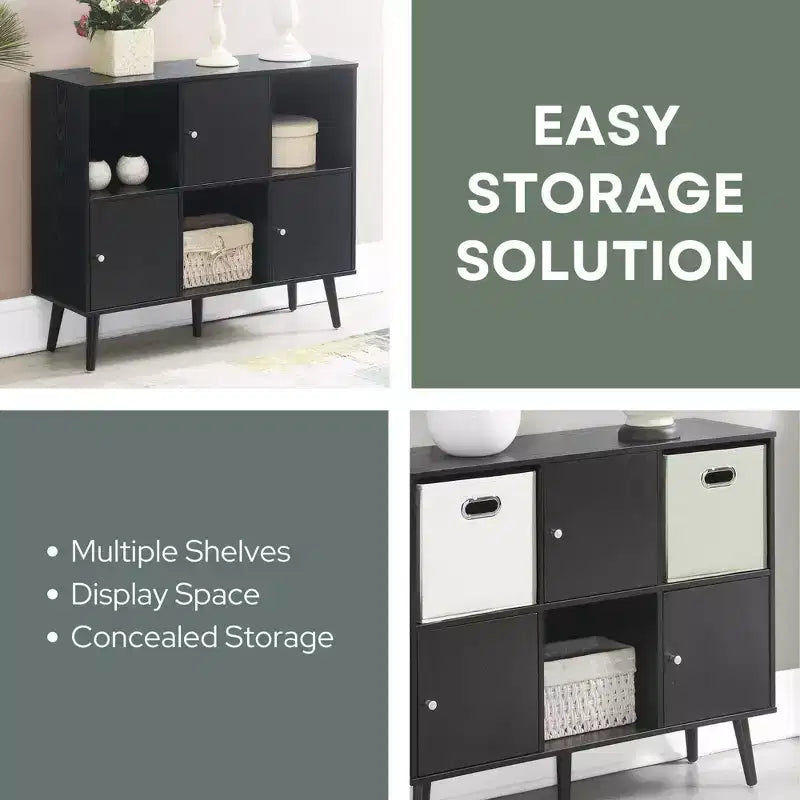 Tavolo console a credenza Breighton Home Xtra Storage Cube Organizer con 3 vani aperti e 3 armadietti