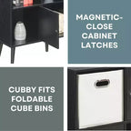 Tavolo console a credenza Breighton Home Xtra Storage Cube Organizer con 3 vani aperti e 3 armadietti