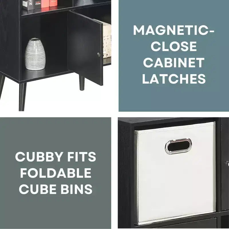 Tavolo console a credenza Breighton Home Xtra Storage Cube Organizer con 3 vani aperti e 3 armadietti