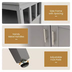Costway Mobile Buffet per Cucina, Credenza con Armadietto e 2 Ante, Grigio