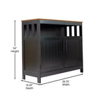 Flash Furniture Mayfield Buffet e Credenza Classici con Armadietto a Due Ante e Scaffale Aperto