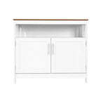 Flash Furniture Mayfield Buffet e Credenza Classici con Armadietto a Due Ante e Scaffale Aperto