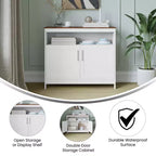 Flash Furniture Mayfield Buffet e Credenza Classici con Armadietto a Due Ante e Scaffale Aperto