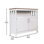 Flash Furniture Mayfield Buffet e Credenza Classici con Armadietto a Due Ante e Scaffale Aperto
