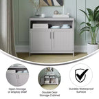 Flash Furniture Mayfield Buffet e Credenza Classici con Armadietto a Due Ante e Scaffale Aperto