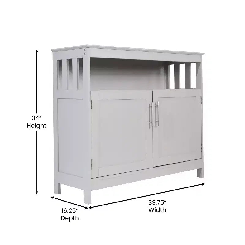 Flash Furniture Mayfield Buffet e Credenza Classici con Armadietto a Due Ante e Scaffale Aperto