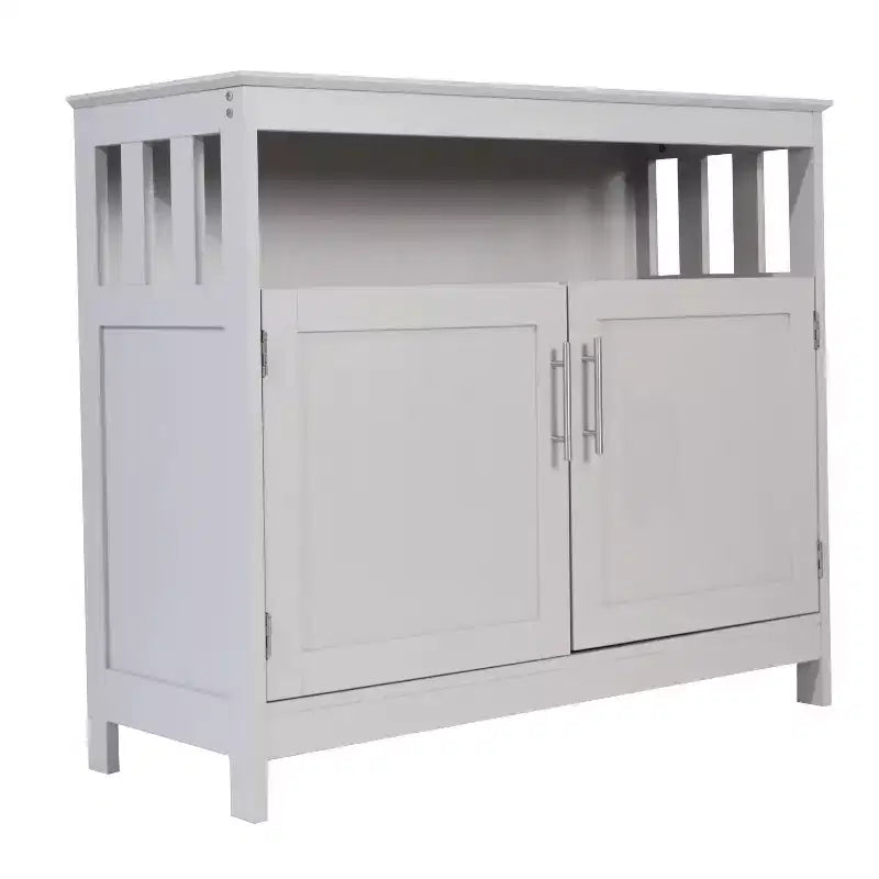 Flash Furniture Mayfield Classic Buffet and Sideboard with Double Door Storage Cabinet and Open Storage Shelf