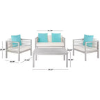 Alda Ensemble Patio 4 pièces - Intérieur/Extérieur - PAT7033 - Safavieh