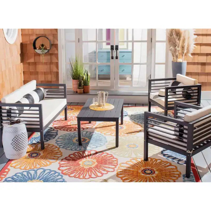 Alda Ensemble Patio 4 pièces - Intérieur/Extérieur - PAT7033 - Safavieh