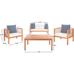 Alda Ensemble Patio 4 pièces - Intérieur/Extérieur - PAT7033 - Safavieh