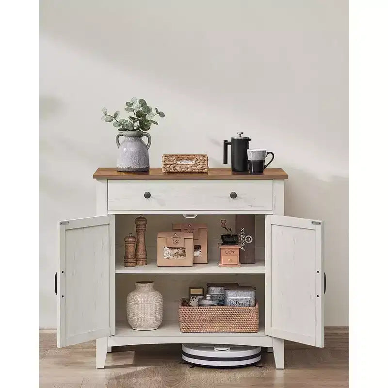 VASAGLE Mobile Buffet, Credenza con Cassetto e Ante, Ripiano Regolabile in Altezza