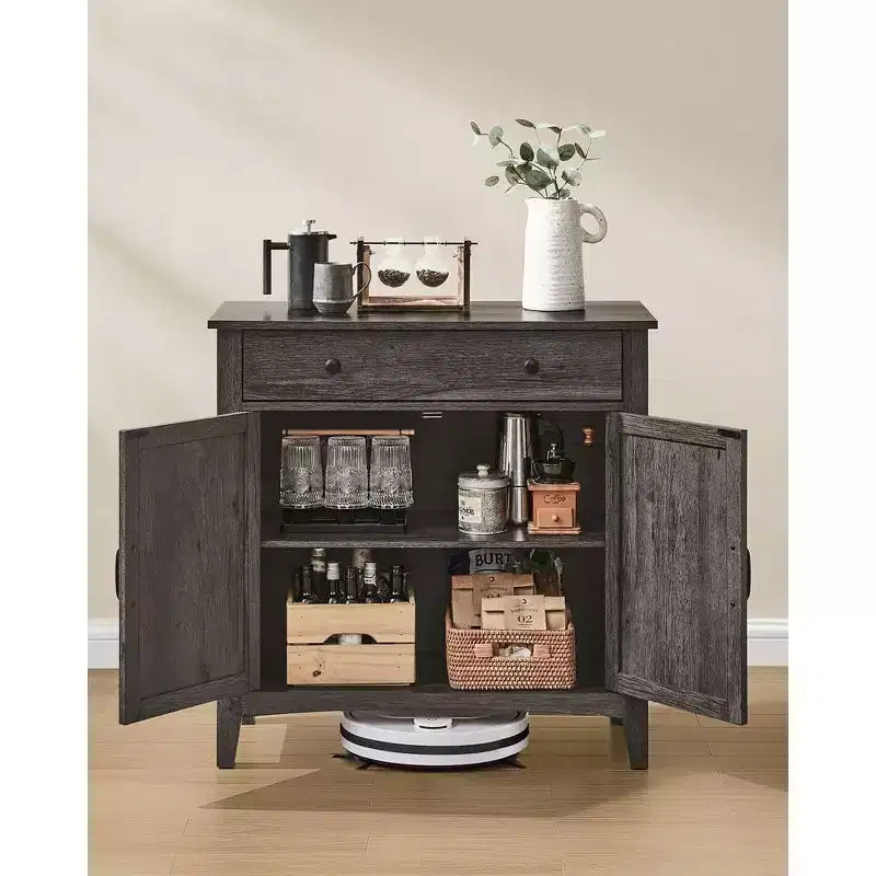 VASAGLE Mobile Buffet, Credenza con Cassetto e Ante, Ripiano Regolabile in Altezza