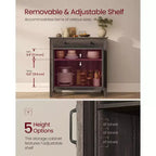 VASAGLE Mobile Buffet, Credenza con Cassetto e Ante, Ripiano Regolabile in Altezza