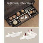 VASAGLE Mobile Buffet, Credenza con Cassetto e Ante, Ripiano Regolabile in Altezza