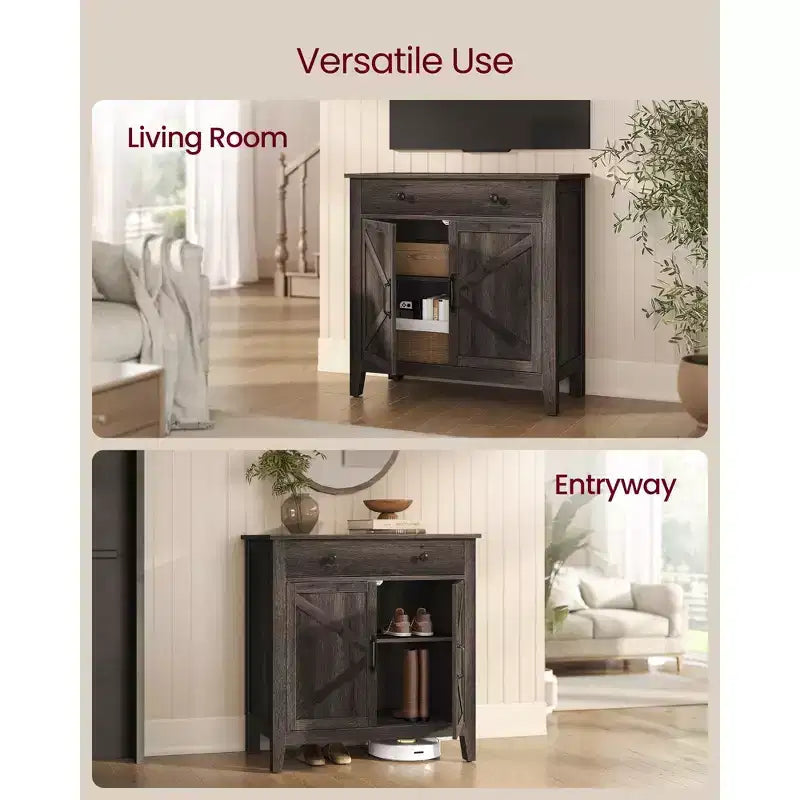 VASAGLE Mobile Buffet, Credenza con Cassetto e Ante, Ripiano Regolabile in Altezza
