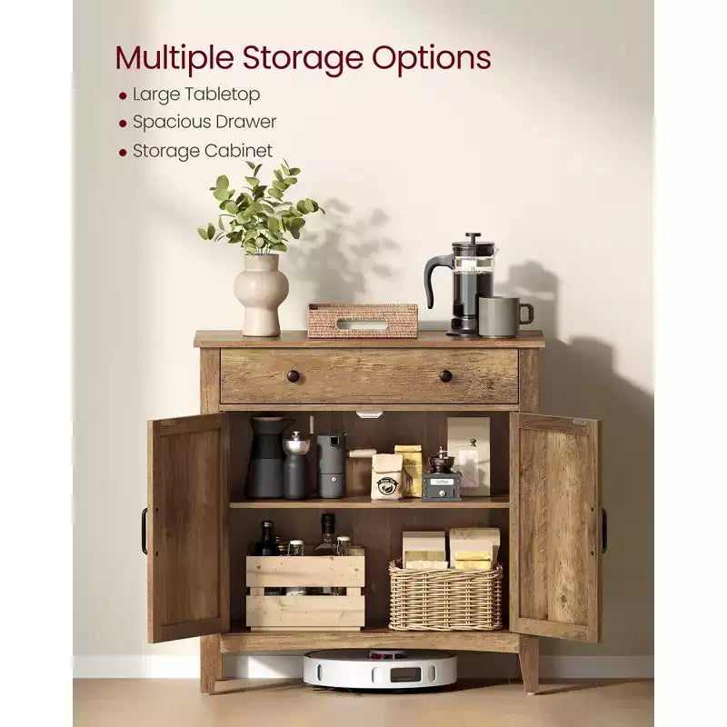 VASAGLE Mobile Buffet, Credenza con Cassetto e Ante, Ripiano Regolabile in Altezza