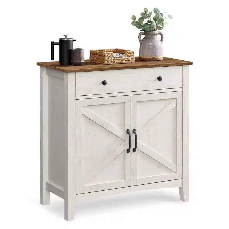 VASAGLE Mobile Buffet, Credenza con Cassetto e Ante, Ripiano Regolabile in Altezza