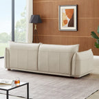 Canapé Manar en cuir véritable, luxe moderne du milieu du siècle