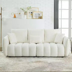 Divano a 3 posti Teddy Velvet 82 con 3 cuscini decorativi