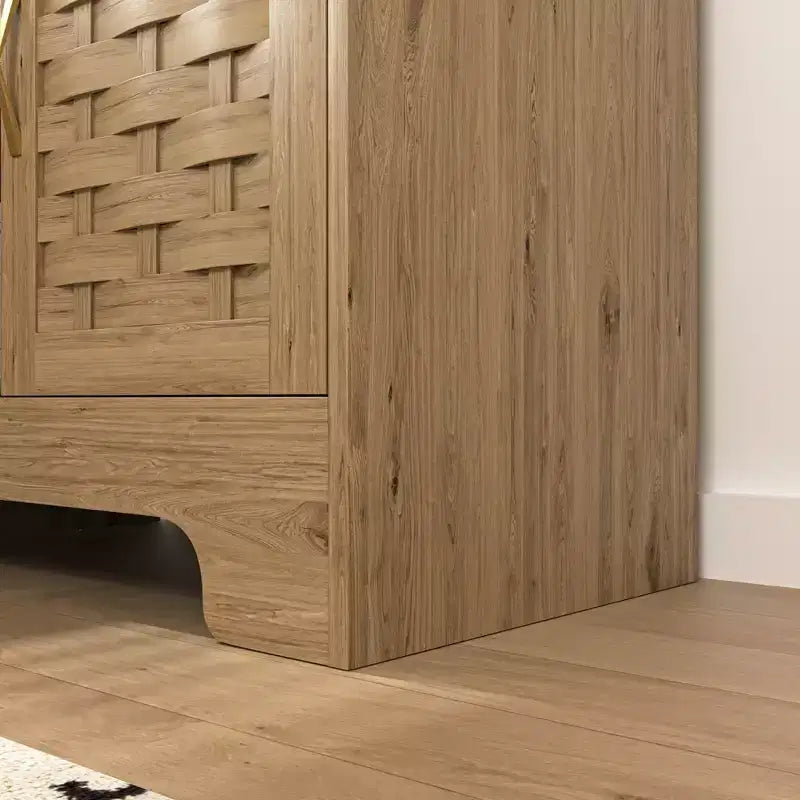 Credenza alta a colonna indipendente da 170/180 cm, mobile bar, credenza a buffet per cucina e sala da pranzo, naturale 4A - ModernLuxe