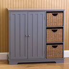 The Lakeside Collection Credenza/Mobile Buffet con Ante a Pannello e Spazio Contenitore