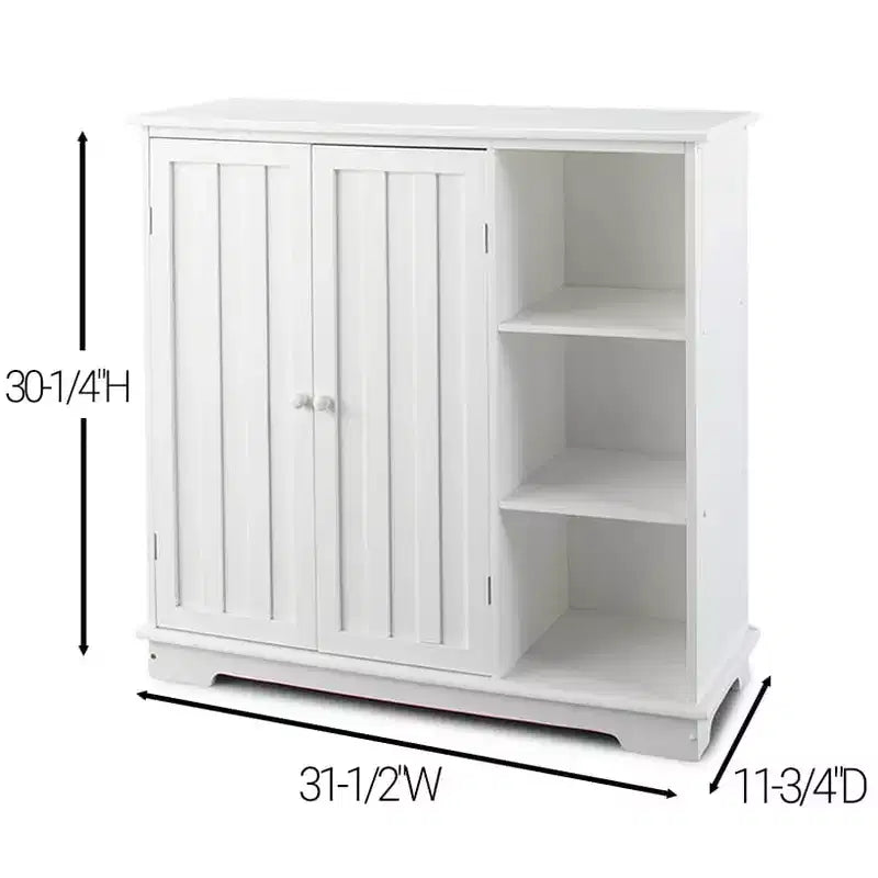 The Lakeside Collection Credenza/Mobile Buffet con Ante a Pannello e Spazio Contenitore