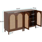 Tribesigns Buffet Bahut de 150 cm, Armoire de Rangement avec Portes pour Salle à Manger