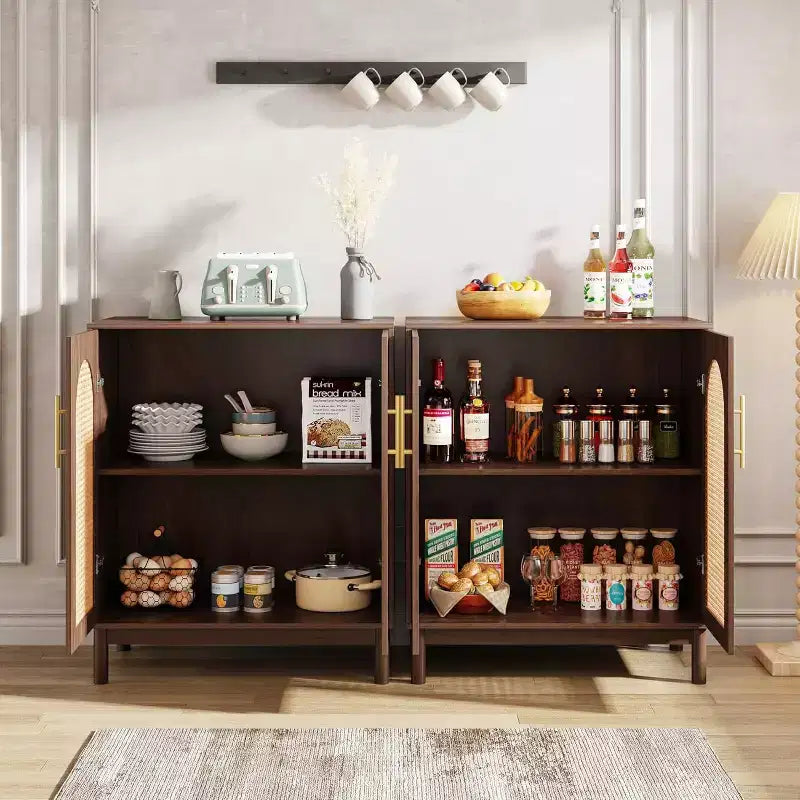 Tribesigns Buffet Bahut de 150 cm, Armoire de Rangement avec Portes pour Salle à Manger