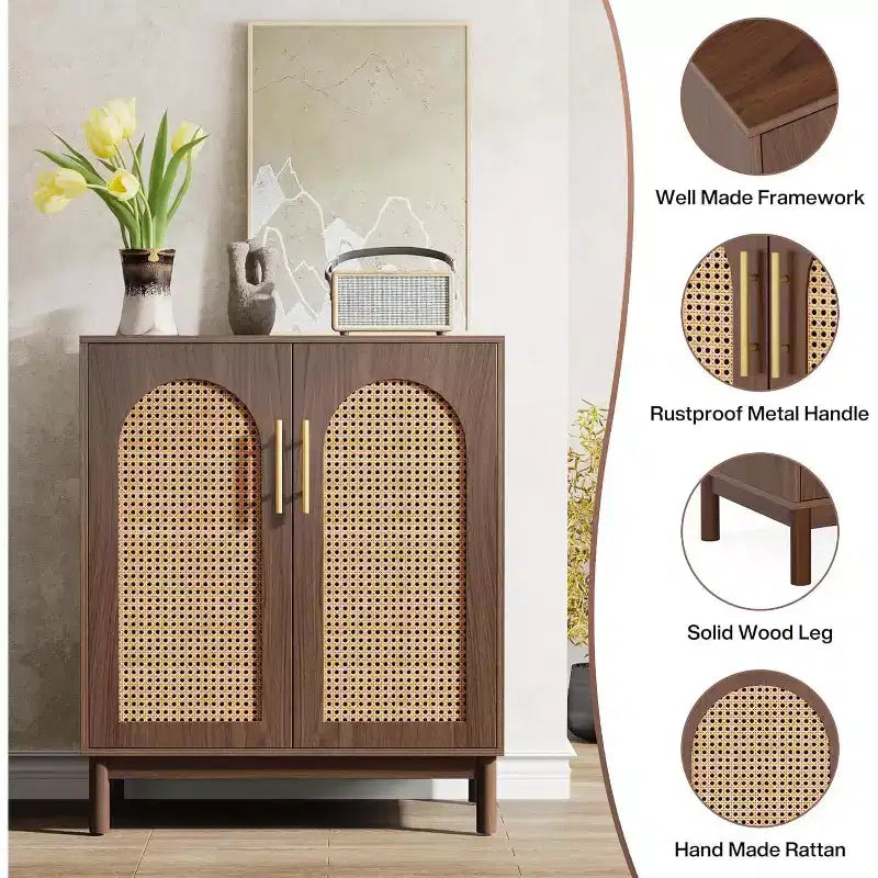 Tribesigns Buffet Bahut de 150 cm, Armoire de Rangement avec Portes pour Salle à Manger