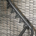Outsunny Set Divano Rattan da Esterno a 4 Pezzi con Tettuccio Regolabile, Salotto da Giardino in Vimini con Tavolino Regolabile in Altezza e Cuscini