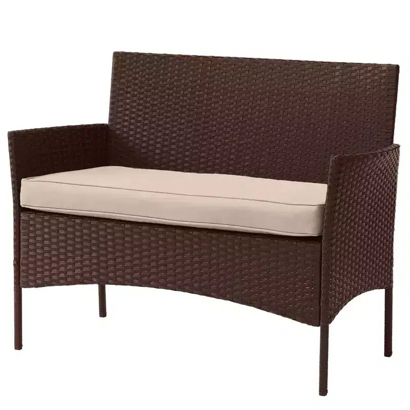 Set di mobili da giardino in rattan Pure Garden 4 pezzi