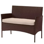Set di mobili da giardino in rattan Pure Garden 4 pezzi