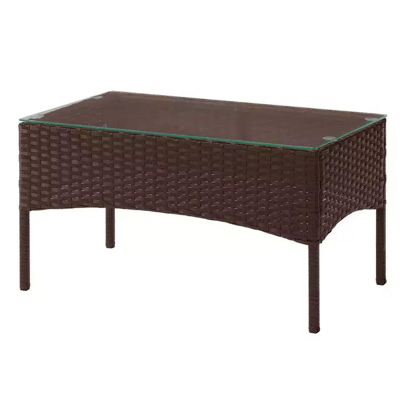 Set di mobili da giardino in rattan Pure Garden 4 pezzi