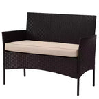 Set di mobili da giardino in rattan Pure Garden 4 pezzi