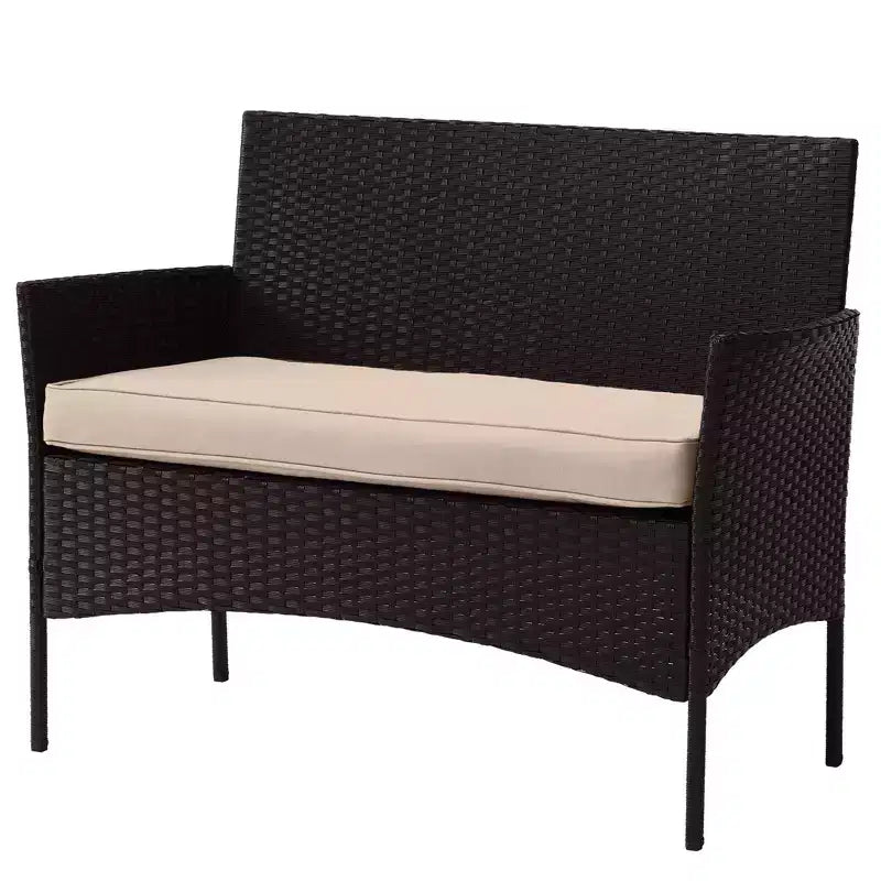 Set di mobili da giardino in rattan Pure Garden 4 pezzi