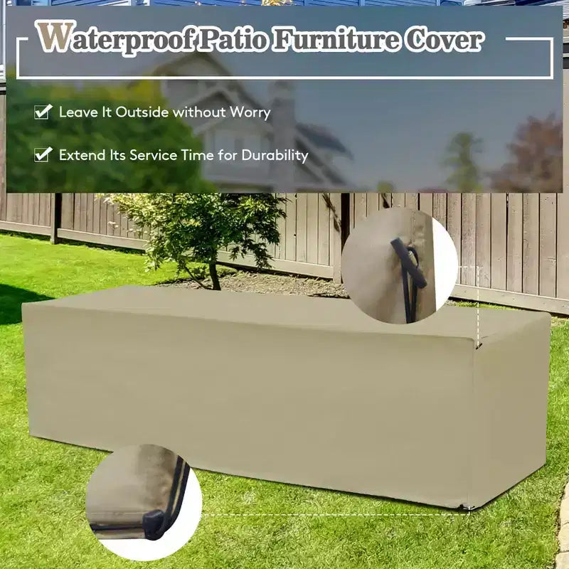 Costway Set Mobili da Esterno in Vimini 8 Pezzi con Contenitore Tavolo in Vetro Temperato 2 Pouf