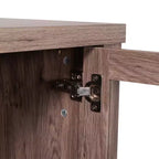 Flash Furniture Dion Mobile Contenitore Moderno per Cucina e Sala da Pranzo, Legno Ingegnerizzato con 2 Ante in Vetro Temperato, 2 Cassetti, Ripiano Aperto