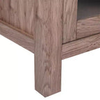 Flash Furniture Dion Mobile Contenitore Moderno per Cucina e Sala da Pranzo, Legno Ingegnerizzato con 2 Ante in Vetro Temperato, 2 Cassetti, Ripiano Aperto