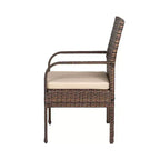 WestinTrends Set da 3 Pezzi in Rattan Wicker Moderno da Conversazione, Marrone/Beige
