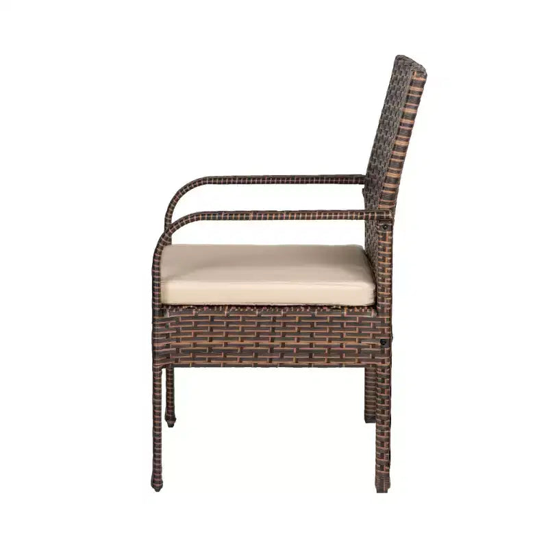 WestinTrends Set da 3 Pezzi in Rattan Wicker Moderno da Conversazione, Marrone/Beige