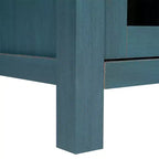 Emma and Oliver Madia/Credenza in Legno Ingegnerizzato per Cucina/Sala da Pranzo con Ripiano Aperto, 2 Cassetti e 2 Ante in Vetro Temperato
