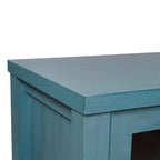 Emma and Oliver Madia/Credenza in Legno Ingegnerizzato per Cucina/Sala da Pranzo con Ripiano Aperto, 2 Cassetti e 2 Ante in Vetro Temperato