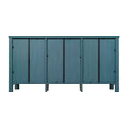 Emma and Oliver Madia/Credenza in Legno Ingegnerizzato per Cucina/Sala da Pranzo con Ripiano Aperto, 2 Cassetti e 2 Ante in Vetro Temperato