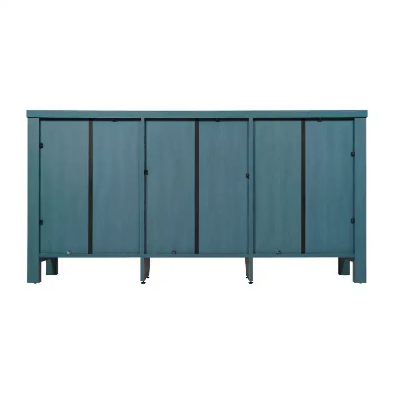 Emma and Oliver Madia/Credenza in Legno Ingegnerizzato per Cucina/Sala da Pranzo con Ripiano Aperto, 2 Cassetti e 2 Ante in Vetro Temperato