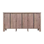 Emma and Oliver Madia/Credenza in Legno Ingegnerizzato per Cucina/Sala da Pranzo con Ripiano Aperto, 2 Cassetti e 2 Ante in Vetro Temperato