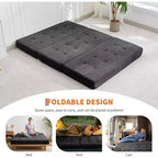 Canapé-lit pliable en mousse à mémoire de forme 39x75 - Matelas capitonné de 6 pouces